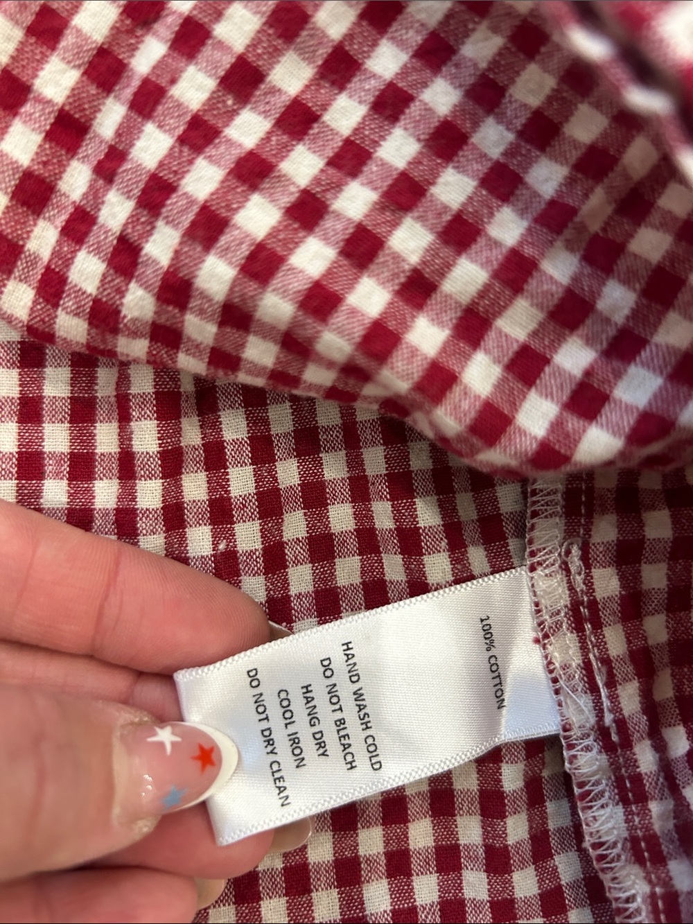 Red Gingham Ruffled Tank Top - Picture 4 of 4